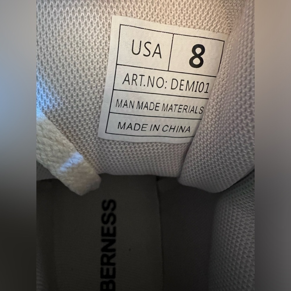 BERNESS PLATFORM HIGH TOP SNEAKER WHITE. SIZE 8 - Picture 2 of 7